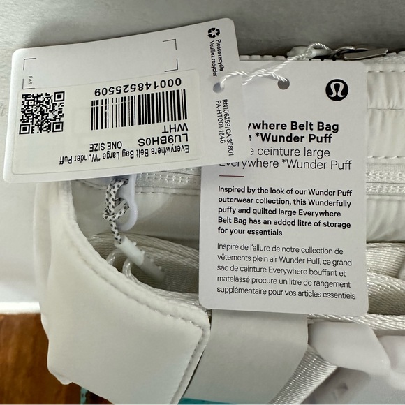 NEW Lululemon Everywhere Belt Bag Wunder Puff Large 2L White - Picture 4 of 9